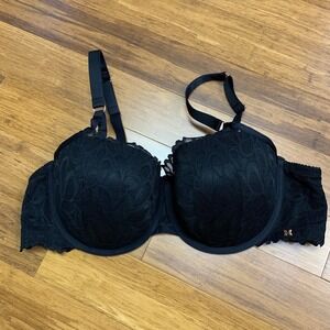 Savage Fenty Not Sorry Lightly Lined Lace Balconette‎ Bra Womens 44DD Lingerie